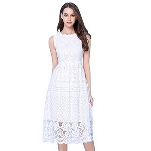 Veiisar White Lace Dress Size XS
